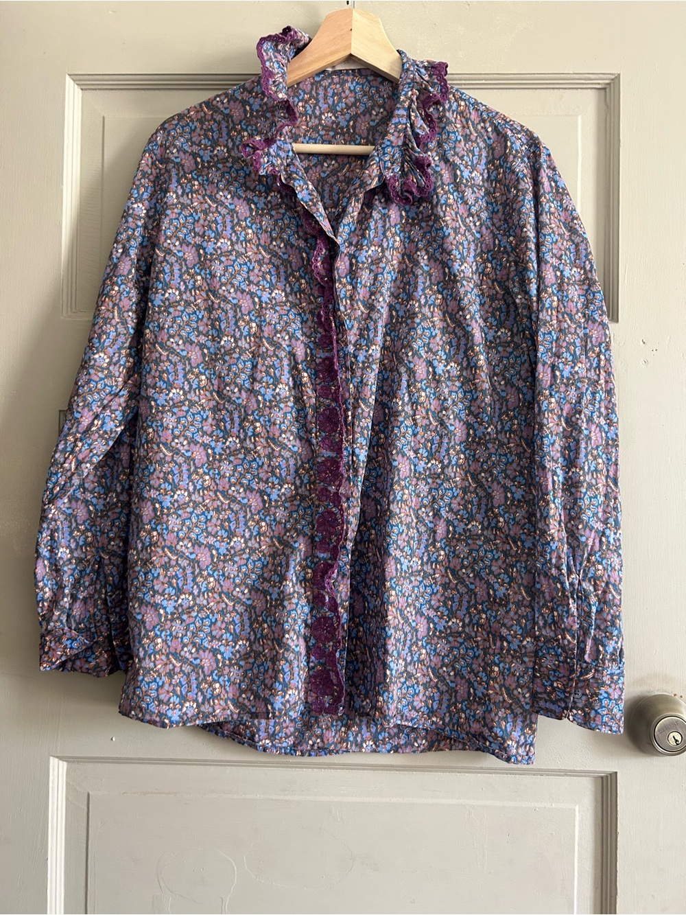 Vanessa Bruno Floral purple cotton blouse - 38